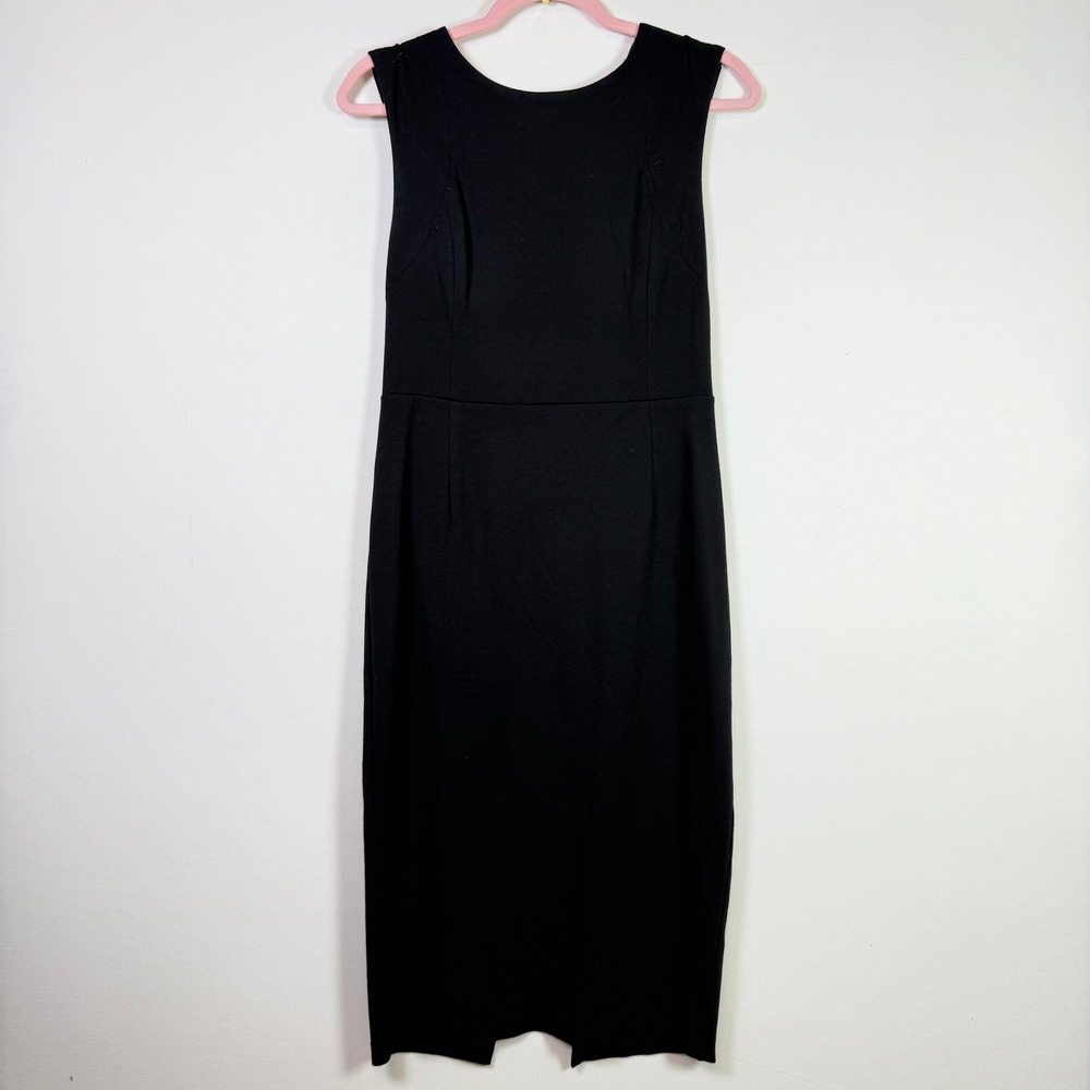 EXPRESS Black Sleeveless Exposed Back Zip Sheath Dress 8